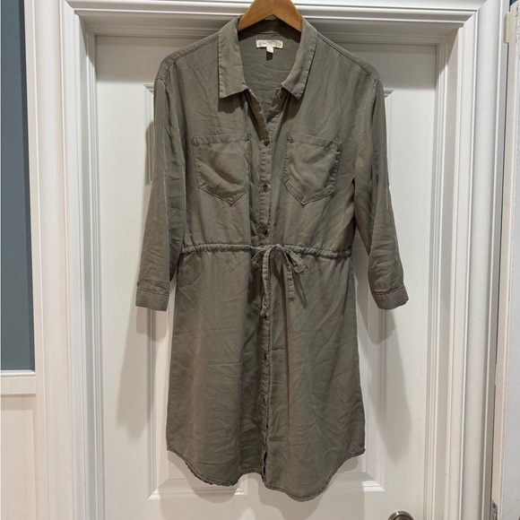 love, Fire Dresses & Skirts - Love Fire Women’s Shirt Dress Size M Olive Green